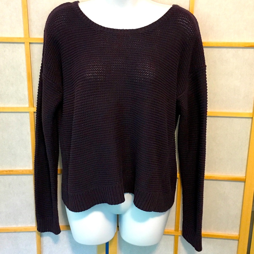 Aeropostale Scoop neck Pullover Sweater Purple/Blue